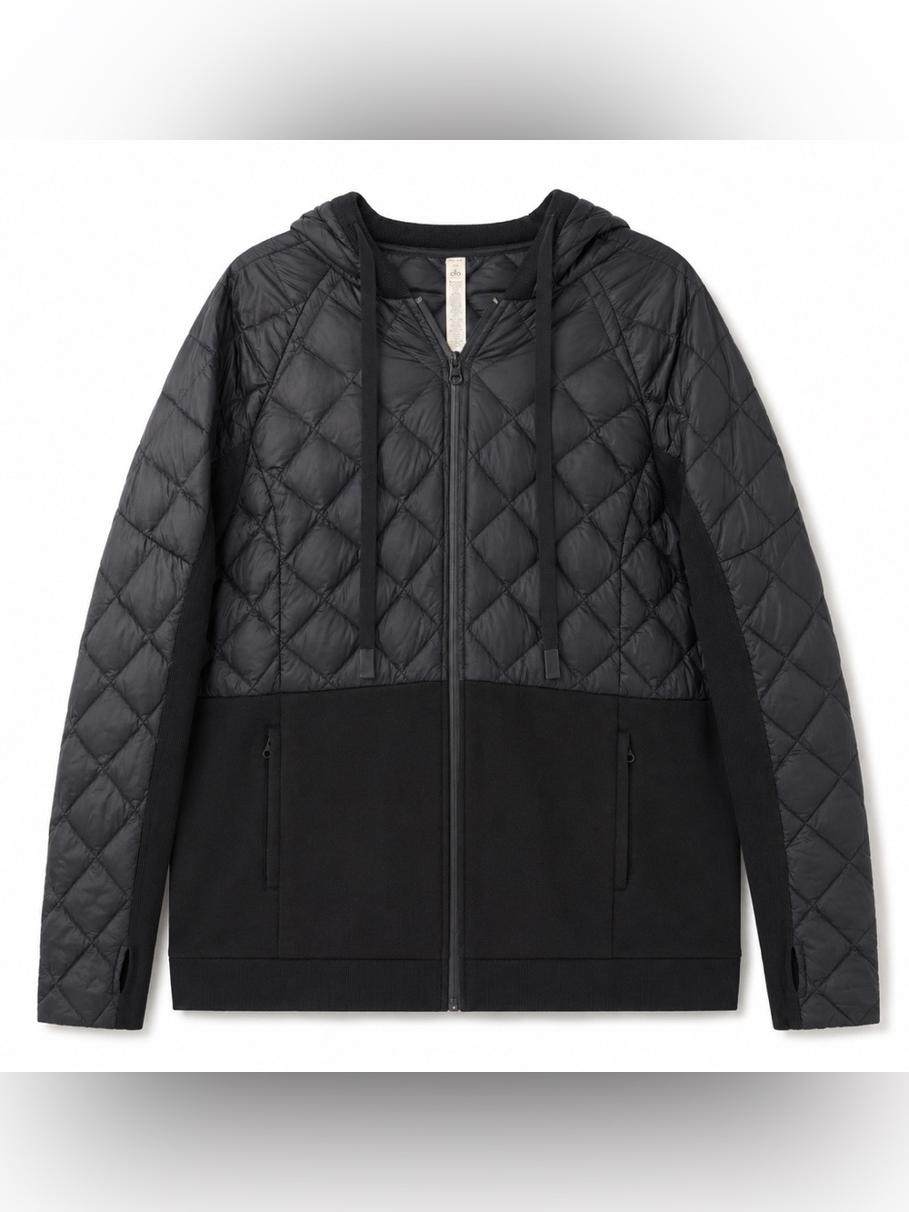 Alo Yoga Womens Great Escape Quilted Down Hooded Jacket Size Medium